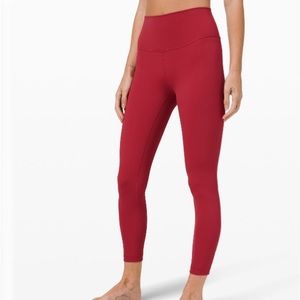 Lululemon Wunder Under High-Rise Tight 25” *Full-On Luxtreme -cranberry -size 10